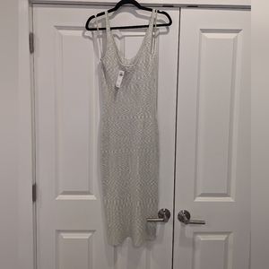 Abercrombie Elevated Knit Slip Midi Dress